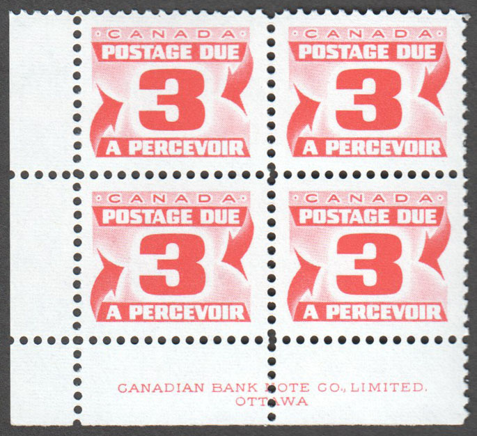 Canada Scott J30i MNH PB LL - Click Image to Close